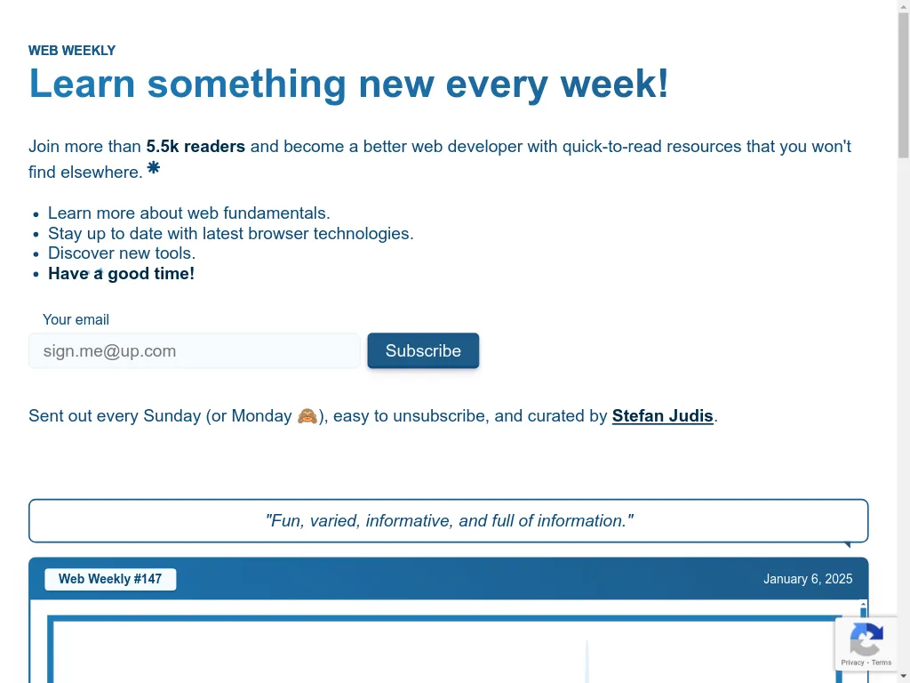 Stefan Judis's Web Development Newsletter